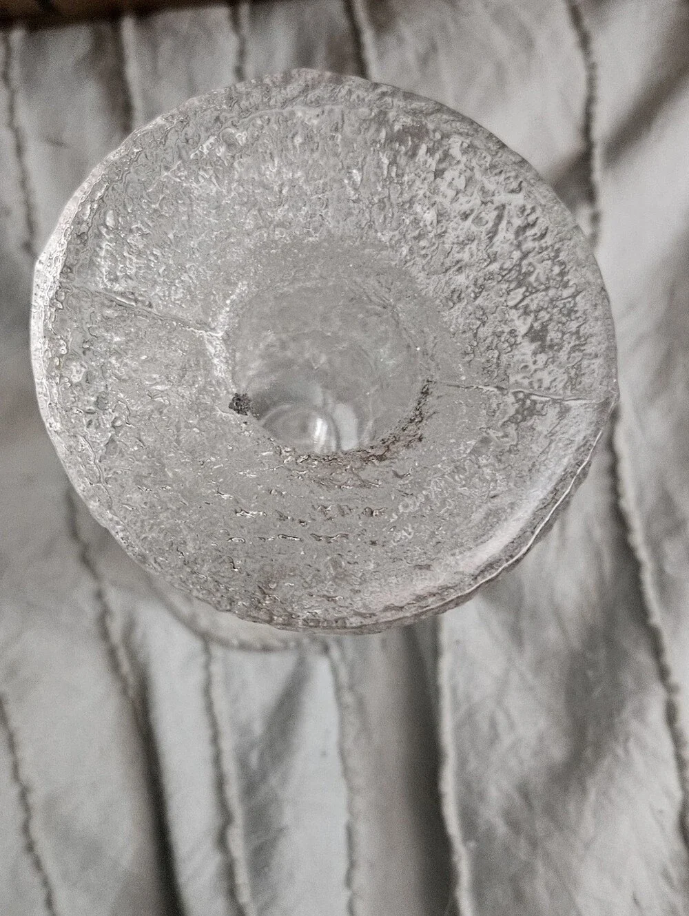 Clear Textured Glass Candlestick Holder - Home Accents Festivo Single Stick